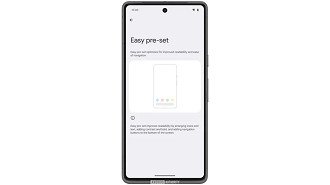 Tela do recurso que vai habilitar o sistema com letras maiores, navegação com três botões e contraste (Imagem: Mishaal Rahman/Android Authority)